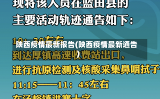 陕西疫情最新报告(陕西疫情最新通告)