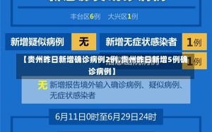 【贵州昨日新增确诊病例2例,贵州昨日新增5例确诊病例】