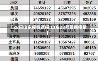 【28日山东疫情速报,山东28号最新疫情】