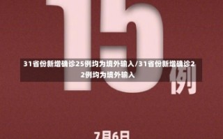 31省份新增确诊25例均为境外输入/31省份新增确诊22例均为境外输入