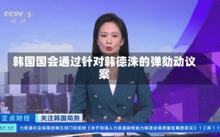 韩国国会通过针对韩德洙的弹劾动议案