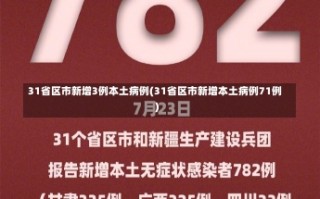 31省区市新增3例本土病例(31省区市新增本土病例71例)