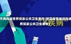 新冠不再构成世界突发公共卫生事件(新冠疫情继续构成世界突发公共卫生事件)