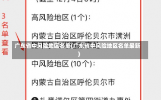 广东省中风险地区名单(广东省中风险地区名单最新)