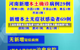 【北京新增本土感染者15例,北京新增本土确诊病例1例】