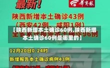 【陕西新增本土确诊60例,陕西新增本土确诊60例是哪里的】