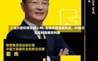 上海兴岩科技张鹏：AI+金融应用面临挑战，AI缺乏主观的理解和判断