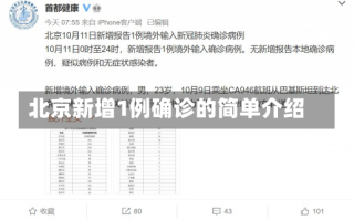 北京新增1例确诊的简单介绍