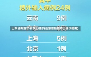 山东省新增25例本土确诊(山东省新增本土确诊病例)