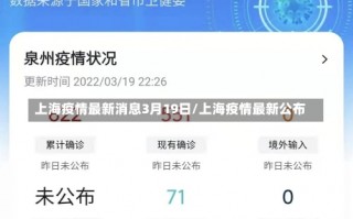 上海疫情最新消息3月19日/上海疫情最新公布