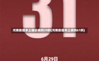 河南新增本土确诊病例29例(河南新增本土病例61例)