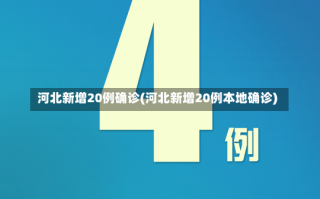 河北新增20例确诊(河北新增20例本地确诊)