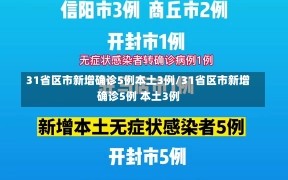 31省区市新增确诊5例本土3例/31省区市新增确诊5例 本土3例