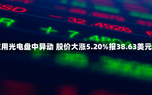 应用光电盘中异动 股价大涨5.20%报38.63美元