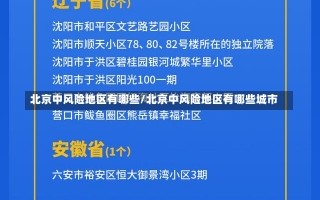 北京中风险地区有哪些/北京中风险地区有哪些城市