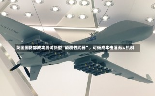 英国国防部成功测试新型“颠覆性武器”，可低成本击落无人机群