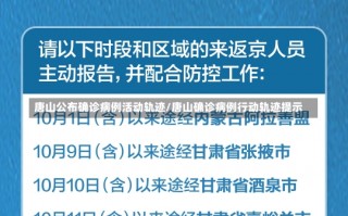 唐山公布确诊病例活动轨迹/唐山确诊病例行动轨迹提示