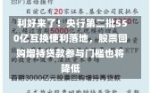 利好来了！央行第二批550亿互换便利落地，股票回购增持贷款参与门槛也将降低