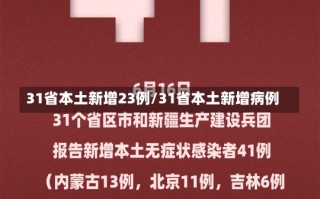 31省本土新增23例/31省本土新增病例