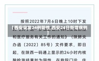 【西安突发24例阳性,西安24日新增病例】