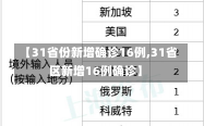 【31省份新增确诊16例,31省区新增16例确诊】