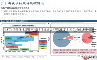 近30家企业参与，储能行业将召开防止内卷式竞争闭门研讨会