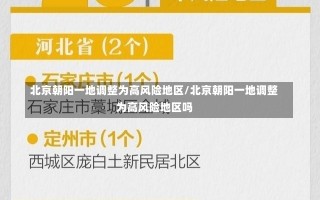 北京朝阳一地调整为高风险地区/北京朝阳一地调整为高风险地区吗