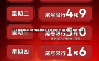 【北京限号2022年7月最新限号,北京限号2021最新限号时间7月份】