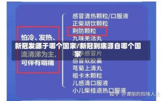 新冠发源于哪个国家/新冠到底源自哪个国家