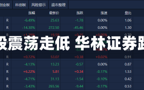 券商股震荡走低 华林证券跌停