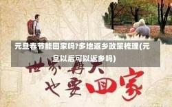 元旦春节能回家吗?多地返乡政策梳理(元旦以后可以返乡吗)