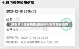 【陕西今天最新疫情,陕西今天疫情最新通知】