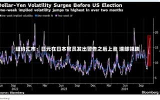 纽约汇市：日元在日本官员发出警告之后上涨 瑞郎领跌