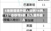 5地新增境外输入病例16例/31省新增5例 均为境外输入