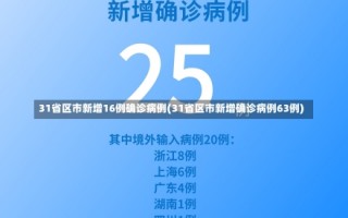 31省区市新增16例确诊病例(31省区市新增确诊病例63例)