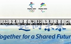 【2022年北京冬奥会,2022年北京冬奥会口号】