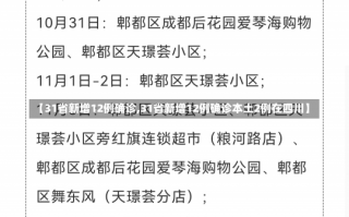 【31省新增12例确诊,31省新增12例确诊本土2例在四川】