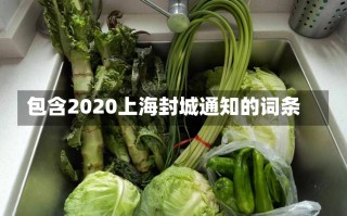 包含2020上海封城通知的词条