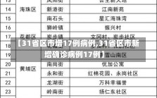 【31省区市增17例病例,31省区市新增确诊病例17例】