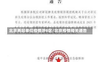 北京两起单位疫情涉8区/北京疫情相关通告