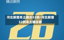 河北新增本土确诊33例/河北新增32例本土确诊病