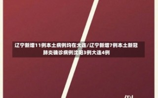 辽宁新增11例本土病例均在大连/辽宁新增7例本土新冠肺炎确诊病例沈阳3例大连4例