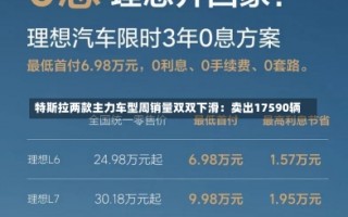 特斯拉两款主力车型周销量双双下滑：卖出17590辆