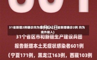 31省新增2例确诊均为境外输入(31省新增确诊2例 均为境外输入)