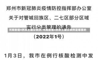 河南新增4例本土确诊病例/河南新增4例本土确诊病例是哪里的