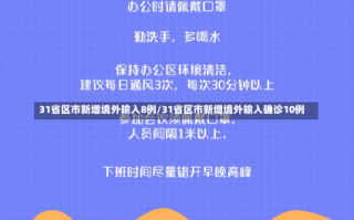 31省区市新增境外输入8例/31省区市新增境外输入确诊10例