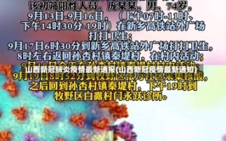 山西新冠肺炎疫情最新通报(山西新冠疫情最新通知)