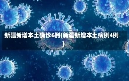 新疆新增本土确诊6例(新疆新增本土病例4例)