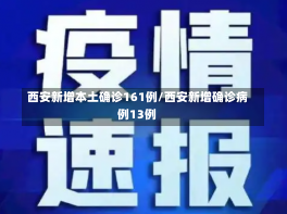 西安新增本土确诊161例/西安新增确诊病例13例-第1张图片-建明新闻