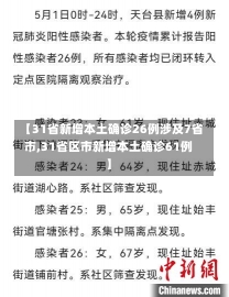 【31省新增本土确诊26例涉及7省市,31省区市新增本土确诊61例】-第3张图片-建明新闻